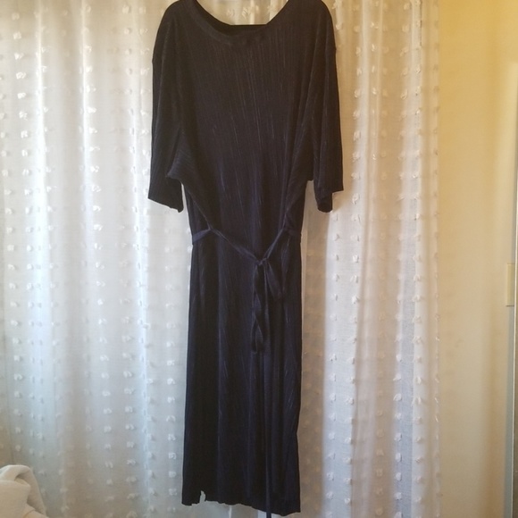 ASOS Curve Dresses & Skirts - Navy pleated dress